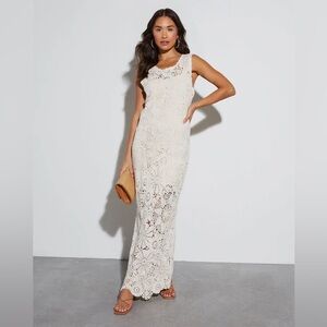 VICI Suki Sleeveless Maxi Dress Cream Size Small Women’s